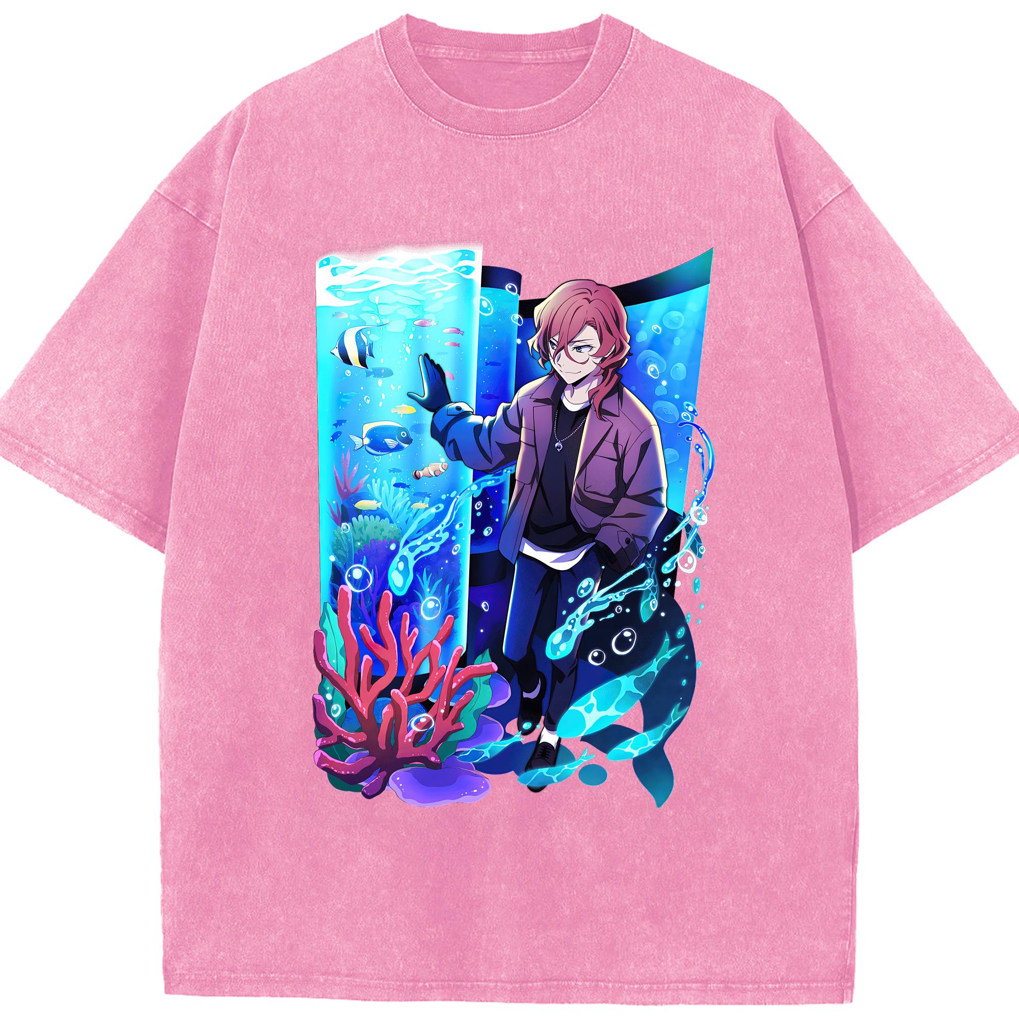 （画像用） 文豪ストレイドッグス Bungo Stray Dogs 綿100% ヴィンテージ風 半袖Tシャツ（フロントプリント）